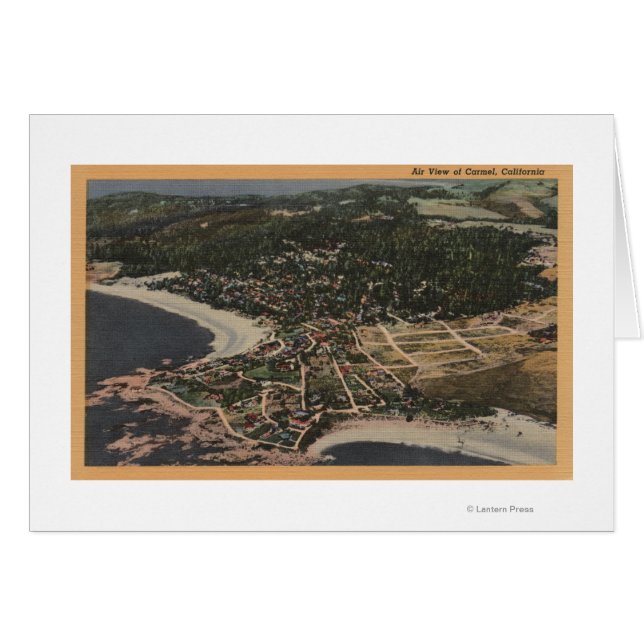 Carmel, California Luft ViewCarmel, CA Hälsningskort (Framsidan Horizontal)