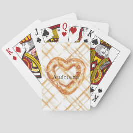 Carmel Cream Heart Pretzel Casinokort