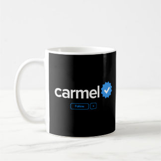 Carmel First Namn Verified Badge Social Media Carm Kaffemugg