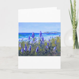 Carmel Kalifornien, stranden, Lupins, landskap Kort
