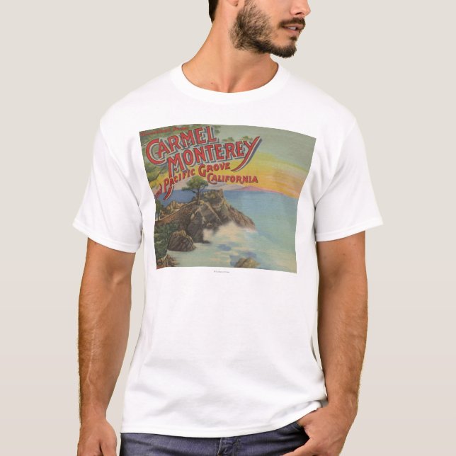 Carmel, Monterey & Stillahavs- dunge, CA - Tee Shirt (Framsida)