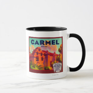 Carmel orange LabelEast Skotska högländerna, CA Mugg