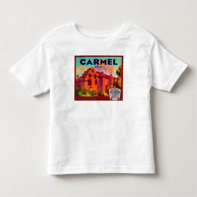 Carmel orange LabelEast Skotska högländerna, CA T-shirt (Framsida)