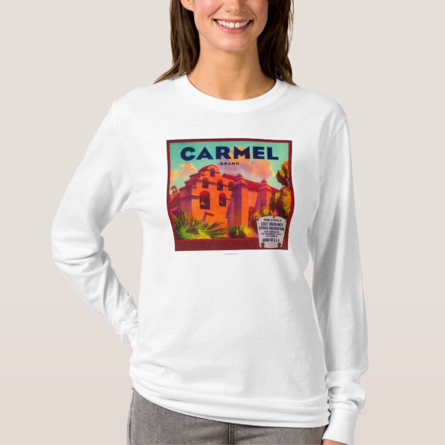 Carmel orange LabelEast Skotska högländerna, CA T-shirt (Framsida)