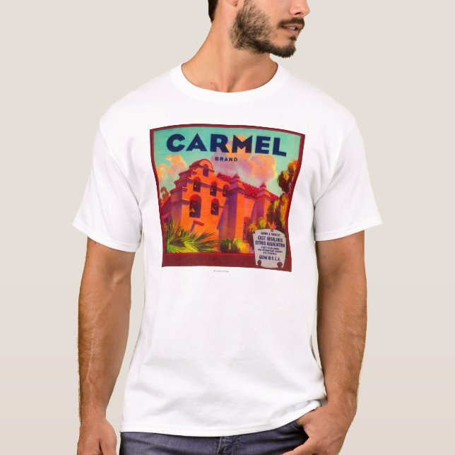 Carmel orange LabelEast Skotska högländerna, CA T Shirt (Framsida)