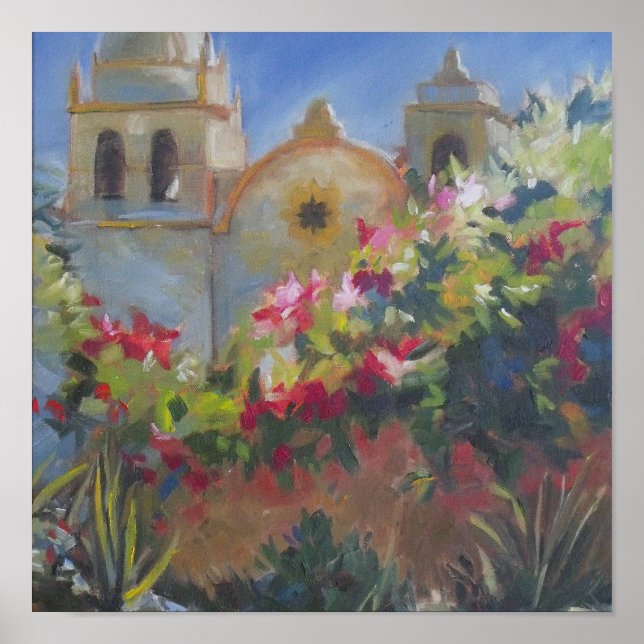 Carmel Spain Uppdrag California Garden Poster (Framsidan)