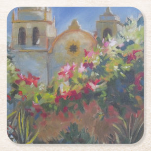 Carmel Spain Uppdrag California Garden Underlägg Papper Kvadrat