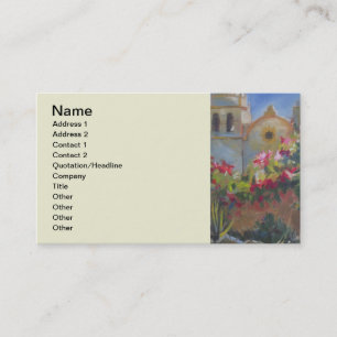 Carmel Spain Uppdrag California Garden Visitkort
