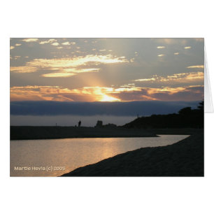 Carmel Sunset Couple Hälsningskort
