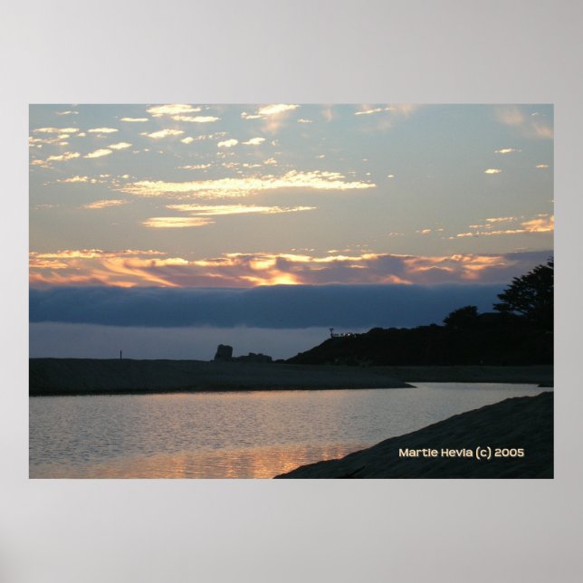 Carmel Sunset och Marine Lagrar Poster (Framsidan)