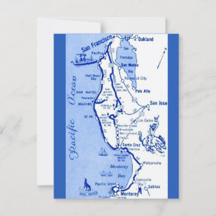"Carmel till San Francisco Karta Vykort