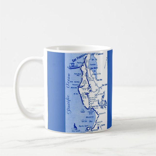 Carmel till San Francisco  Mugg (Vänster)
