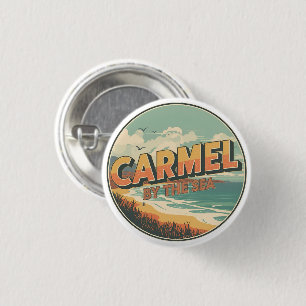 Carmel vid havet strand Kalifornien Stilla havets Knapp