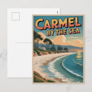 Carmel vid havet stranden Kalifornien Stilla havet Helg Vykort