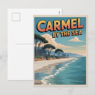 Carmel vid havet stranden Kalifornien Stilla havet Helg Vykort