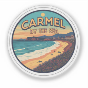 Carmel vid havet stranden kalifornien stillahavsku klistermärken