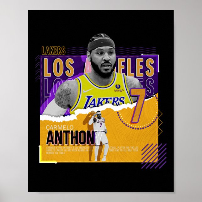 Carmelo-anthony -basketball-papper-affisch-lakers  poster (Framsidan)
