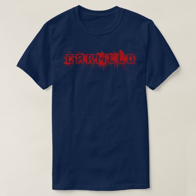 Carmelo - First Name Halloween Costume Personalize T Shirt (Design framsida)