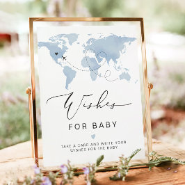 CARMEN Blue Karta Äventyr Baby Önskemål för Baby Poster