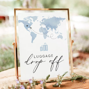 CARMEN Blue Travel Themed Luggoff Poster