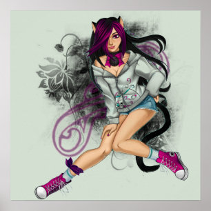 Carmen den magical kattflickan poster