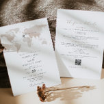 CARMEN Destination Watercolor Karta Travel Bröllop Inbjudningar<br><div class="desc">Den här bröllopsinbjudan innehåller ett typsnitt för beige taupe-jordton med vattenfärg karta och elegant med finare detaljer på baksidan. Du kan enkelt redigera MEST-formuleringen för att uppfylla dina behov och flytta hjärtat/ändra platsen för att markera ditt mål för bröllop. Inbjudan är perfekt för äventyr, resor eller bröllop utomlands. Lägg till...</div>