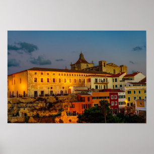 Carmen-kyrkan i dusk - Mahon, Menorca Poster