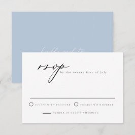 CARMEN Minimalist Script Dusty Blue-OSA kort