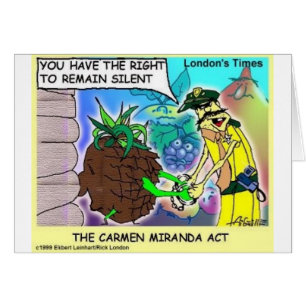 Carmen Mirand Act Funny Gifts & Collectibles Hälsningskort