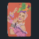 Carmen Miranda iPad Mini Skydd<br><div class="desc">Carmen Mranda illustration på en röd bakgrund</div>