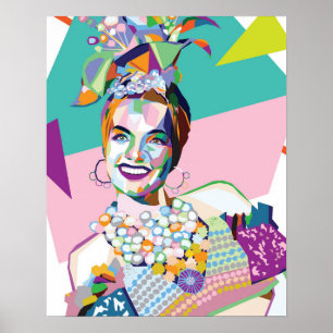 Carmen Miranda tar med färg till rummet Poster