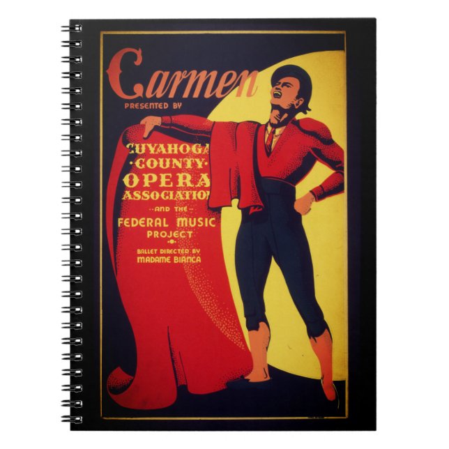 Carmen opera poster anteckningsbok (Framsidan)