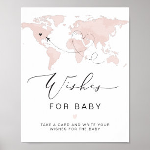CARMEN Rosa Karta Äventyr Baby Önskemål för Baby Poster