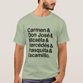 Carmen teckent-skjorta t-shirt