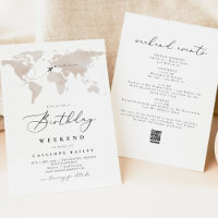CARMEN Watercolor Karta Destination Birthday Helg