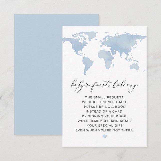 CARMEN World Map Äventyr Bokar för Baby Card Inbjudningar (Fram/baksida)
