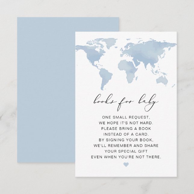 CARMEN World Map Äventyr Bokar för Baby Card Inbjudningar (Fram/baksida)