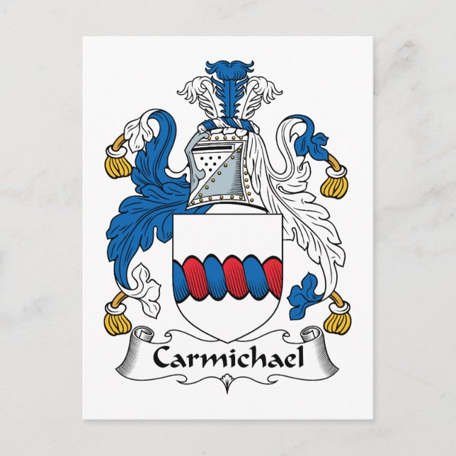 Carmichael Family Crest Vykort (Framsida)