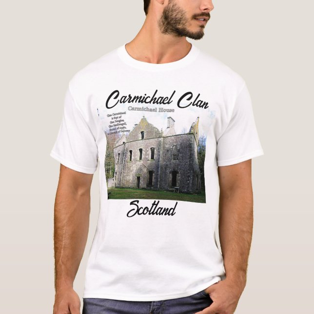 Carmichael House Scotland - Klan Carmichael T-Shir T Shirt (Framsida)