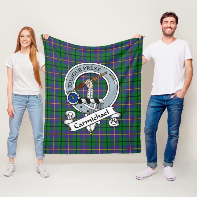 Carmichael Klansmärke Tartan Rutig Fleecefilt (På plats)