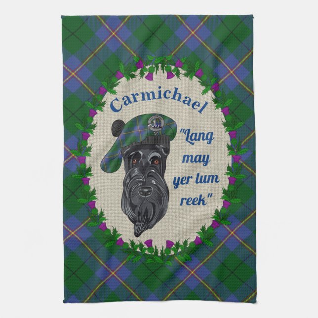 Carmichael Scottie Hund Kitchen Towel Kökshandduk (Vertikal)