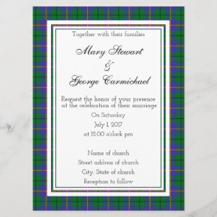 Carmichael Scottish Wedding Investigation Inbjudningar