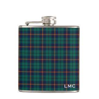 Carmichael Tartan Mörk grönt Play Monogram Fickplunta