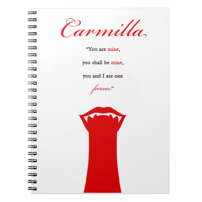 Carmilla Notebook Anteckningsbok (Framsidan)