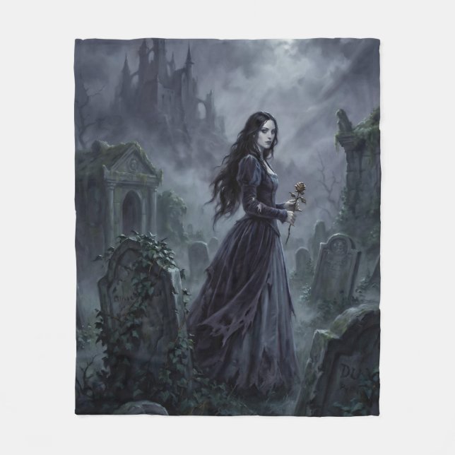 Carmilla Wandering the Styrian Mist Fleecefilt (Framsidan)