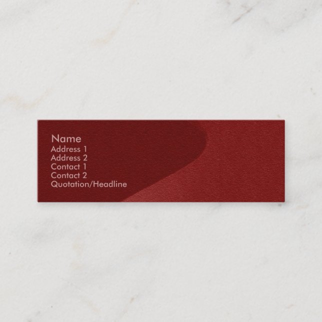 Carmin Red Sandstone-profilkort Mini Visitkort (Framsida)