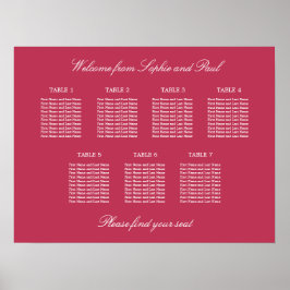 Carmine Magenta 7 Bordsitsplaneringsaffisch Poster
