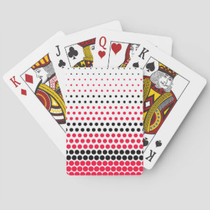 Carmine Red and Black Polka Dot Casinokort