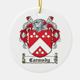 Carmody familjvapensköld julgransprydnad keramik