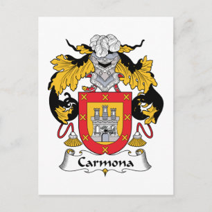 Carmona Family Crest Vykort